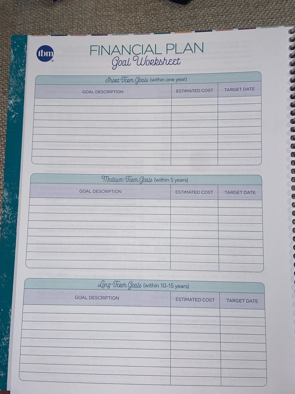 Full size budget by paycheck tbm budget spiral note book - Picture 7 of 15